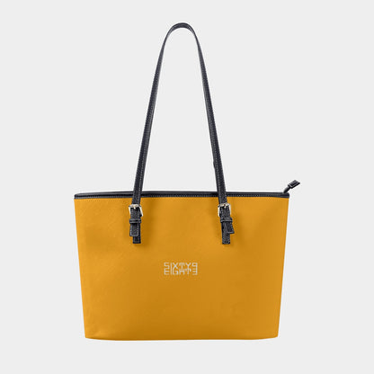 Sixty Eight 93 Logo White Orange Women's Tote Bag | PU