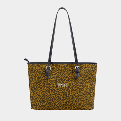 Sixty Eight 93 Logo White Cheetah Orange Women's Tote Bag | PU