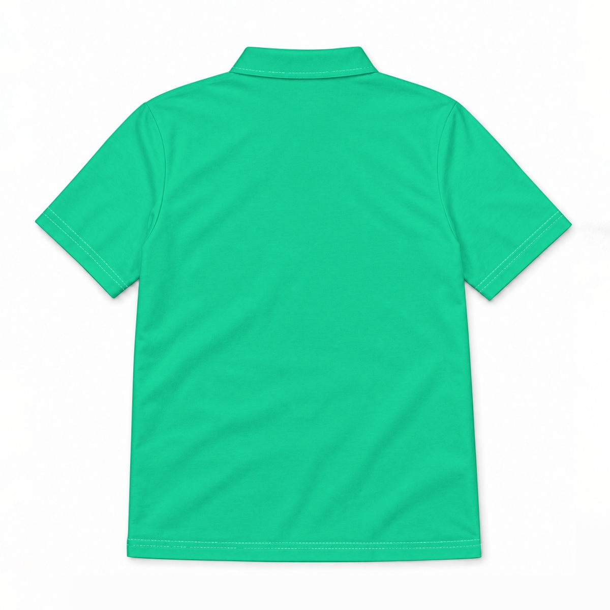 Sixty Eight 93 Logo White Men's Sea Green Cotton Polo Shirt