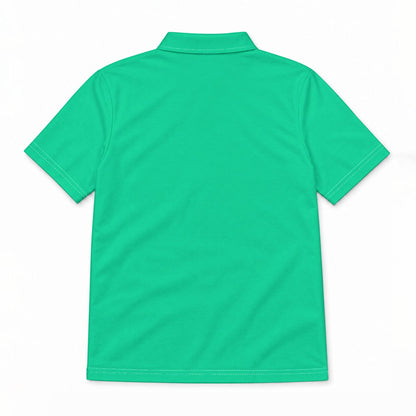 Sixty Eight 93 Logo White Men's Sea Green Cotton Polo Shirt