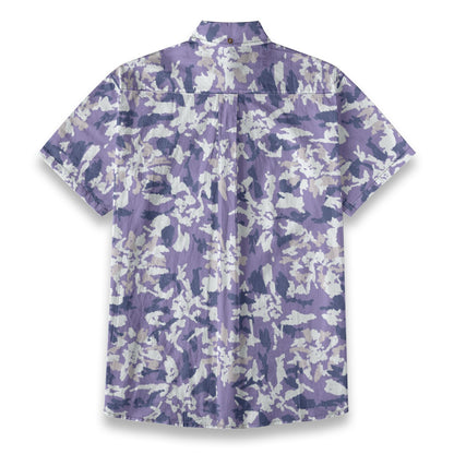 Sixty Eight 93 Logo White & Black Cool Blue Silver Cotton Button Up Shirt