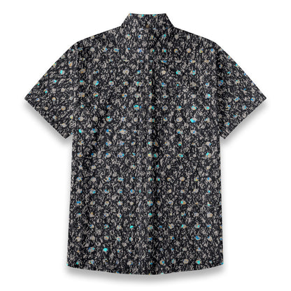 Sixty Eight 93 Logo White Luxurious Black Cotton Button Up Shirt