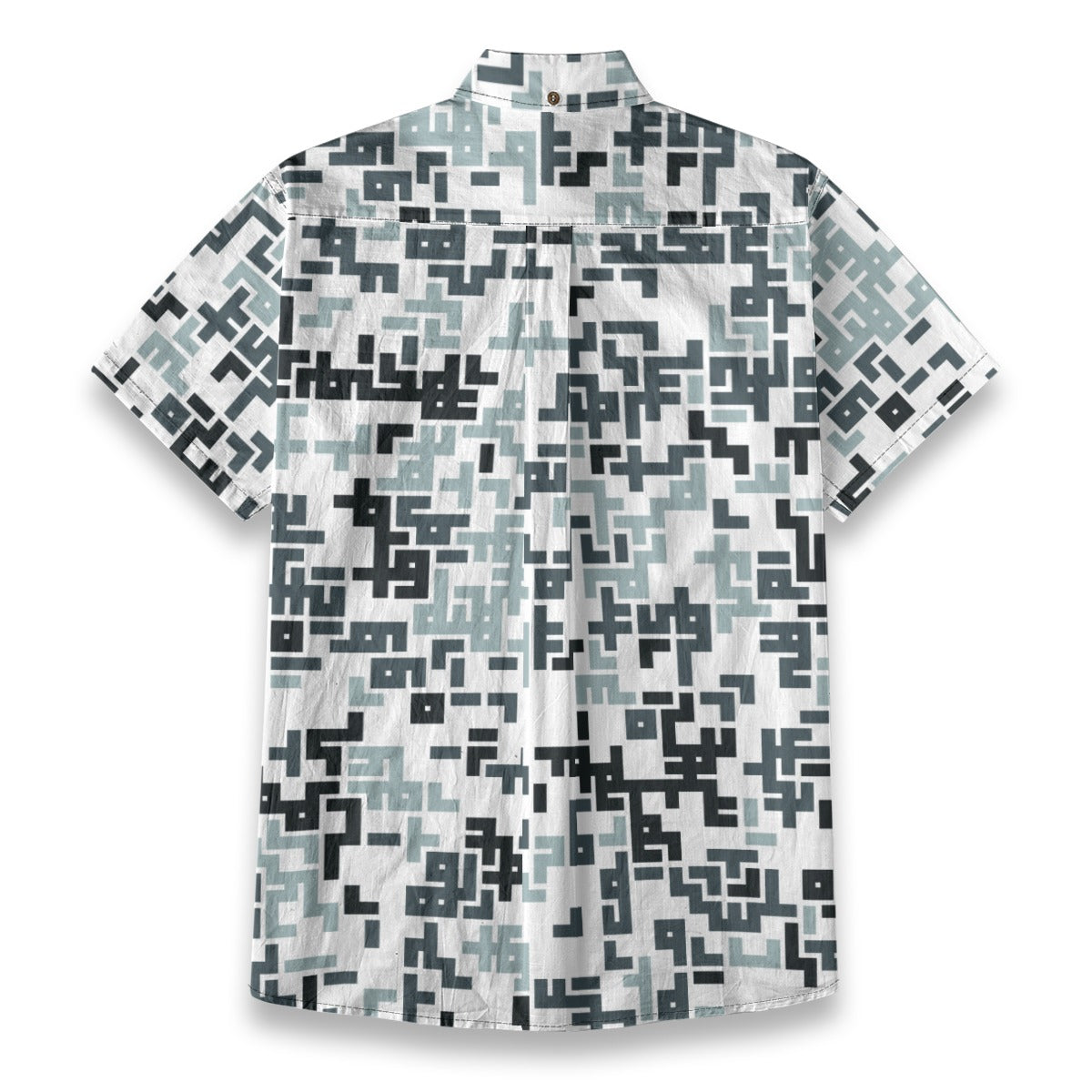 Sixty Eight 93 Logo White & Black Retro PAN Cotton Button Up Shirt