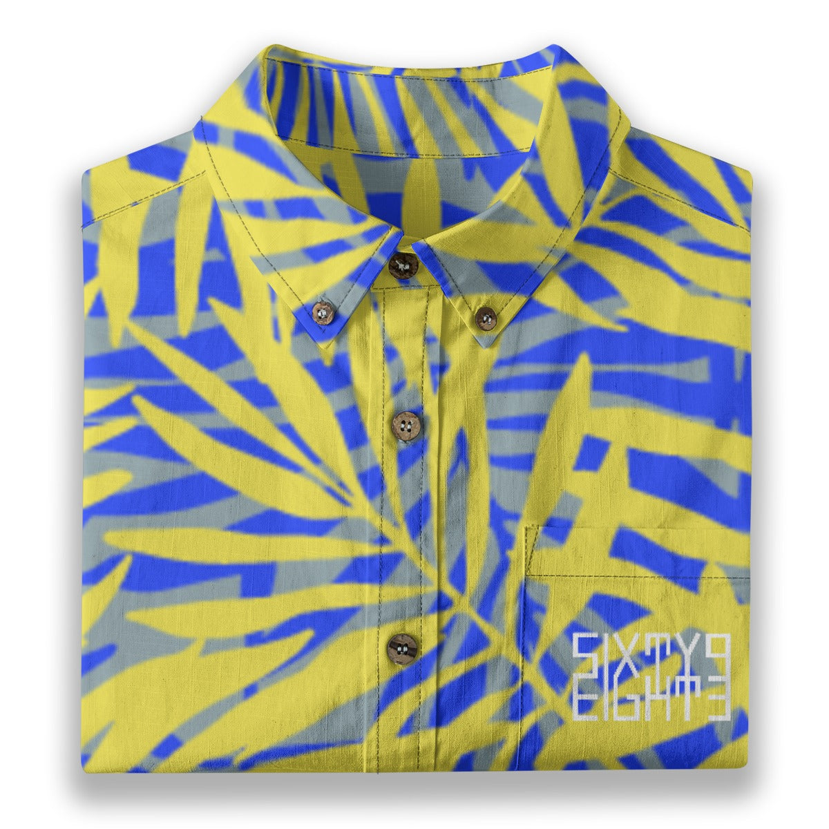 Sixty Eight 93 Logo White SPBCB Cotton Button Up Shirt