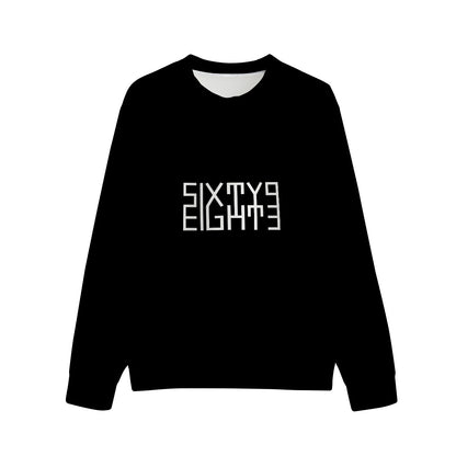 Sixty Eight 93 Logo White Black Unisex O-Neck Sweatshirt