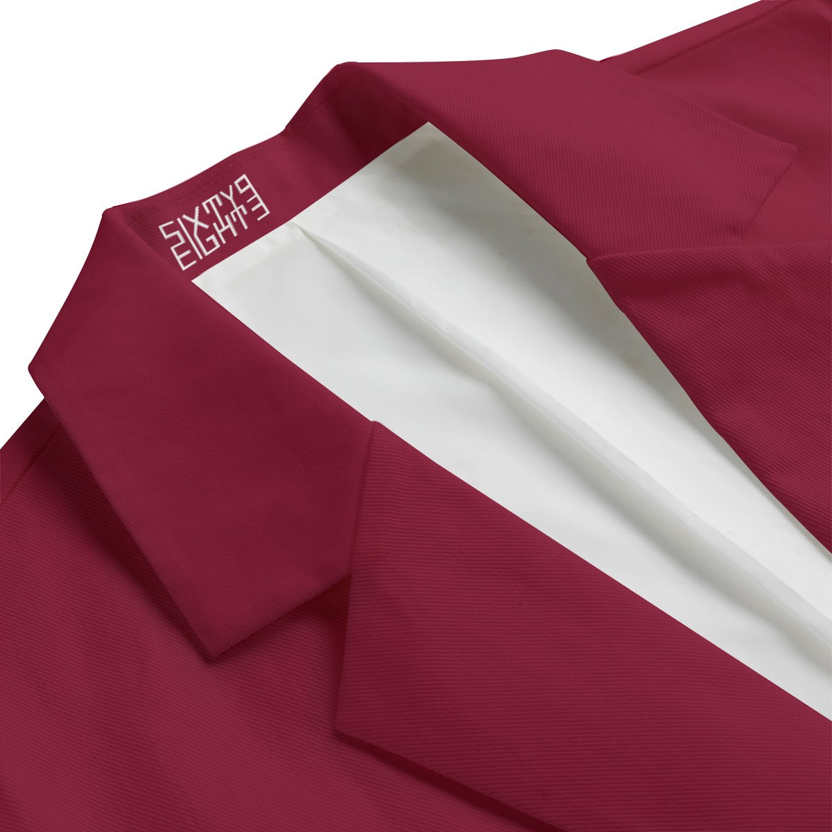 Sixty Eight 93 Burgundy Men's Casual Flat Lapel Collar Blazer