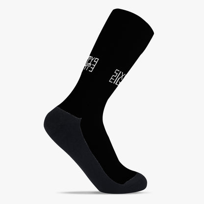 Sixty Eight 93 Logo White Black Reinforced Sports Socks