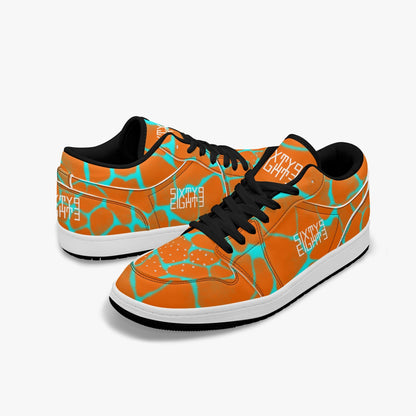 Sixty Eight 93 Logo White Boa Orange & Aqua Blue SENTLT1 Shoes