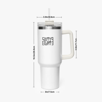 Sixty Eight 93 Logo Black White 40oz Hydrator Tumbler Cup