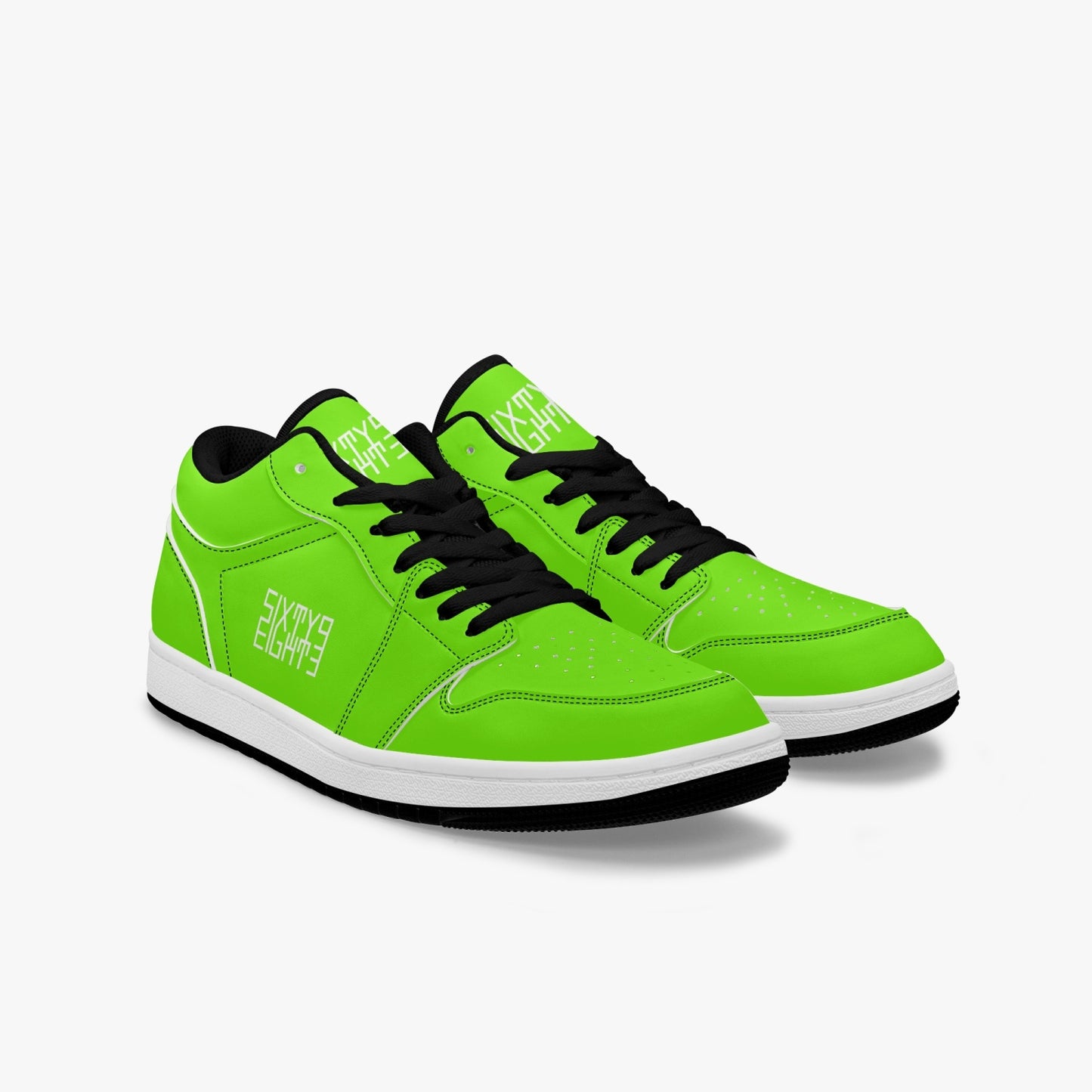 Sixty Eight 93 Logo White Lime Green SENTLT1 Shoes