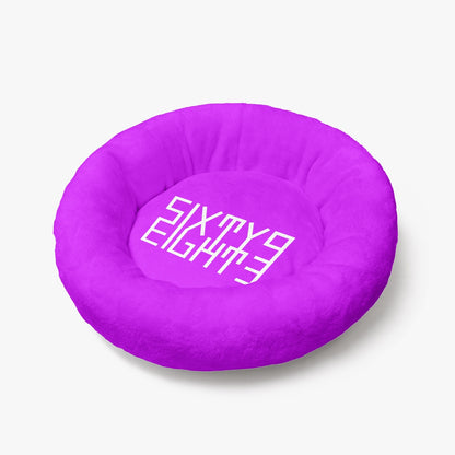 Sixty Eight 93 Logo White Grape Round Large Size Pet Bed