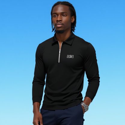 Sixty Eight 93 Black Men’s Quarter Zip Pullover Sweatshirt