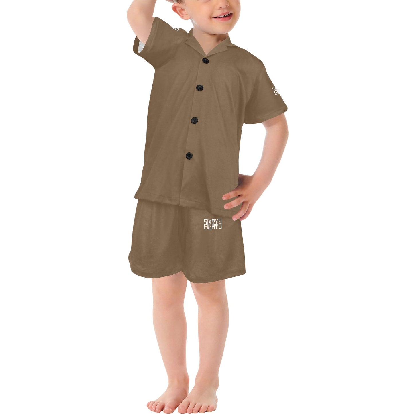 Sixty Eight 93 Little Boys' V-Neck Short Pajama Set