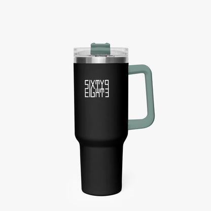 Sixty Eight 93 Logo White Black 40oz Hydrator Tumbler Cup