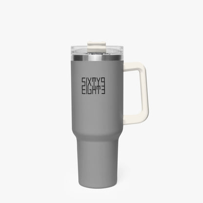 Sixty Eight 93 Logo Black Grey 40oz Hydrator Tumbler Cup