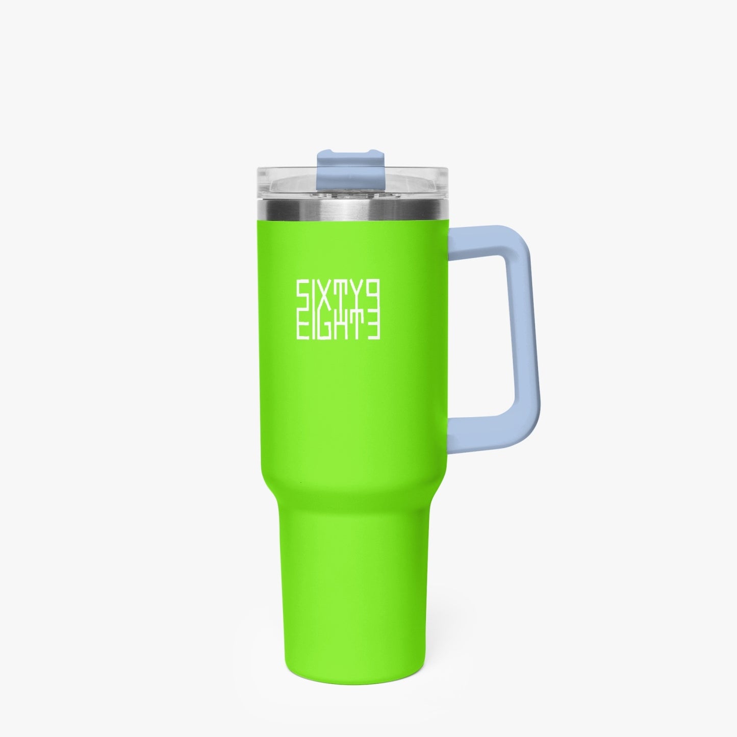 Sixty Eight 93 Logo White Lime Green 40oz Hydrator Tumbler Cup