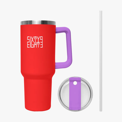 Sixty Eight 93 Logo White Red 40oz Hydrator Tumbler Cup