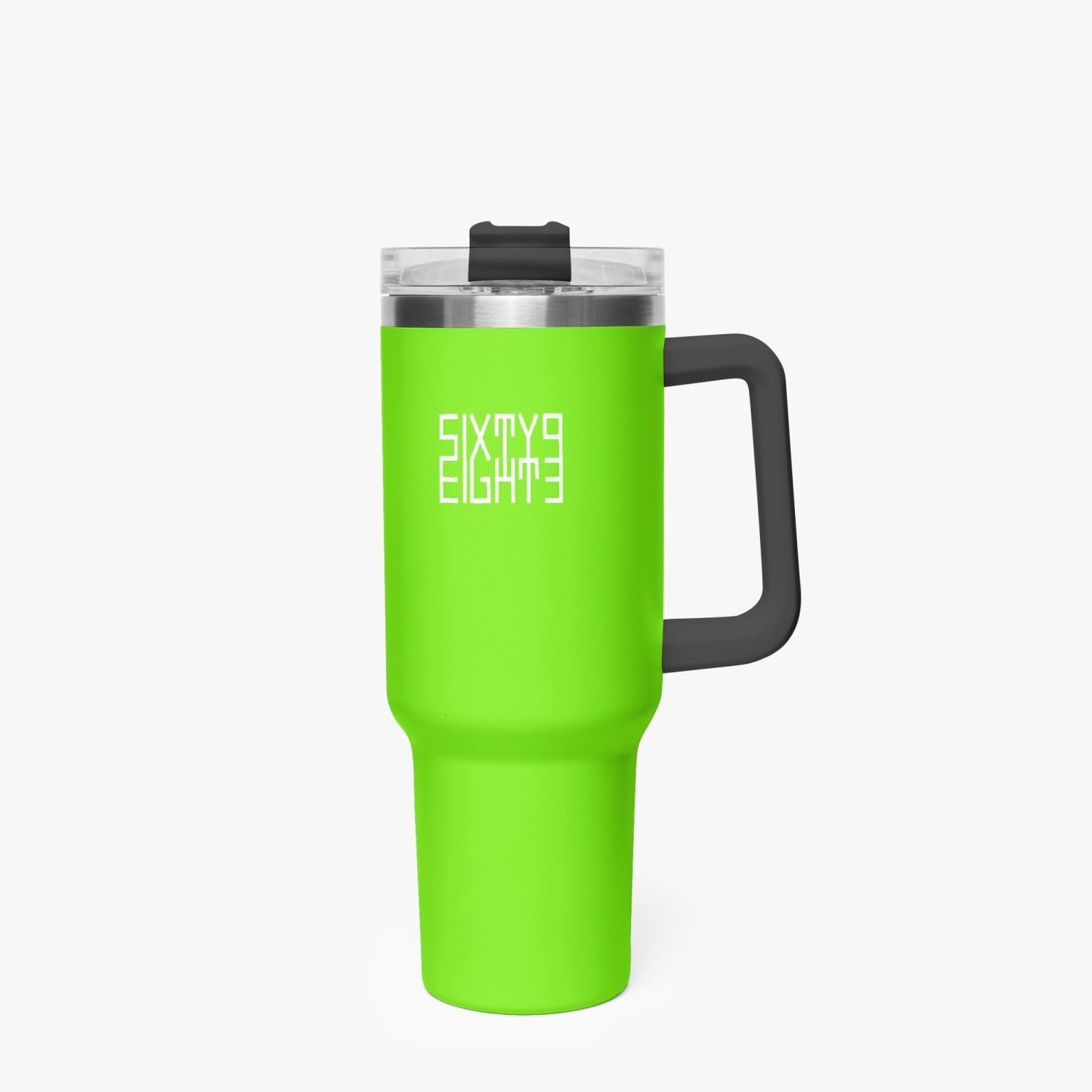 Sixty Eight 93 Logo White Lime Green 40oz Hydrator Tumbler Cup