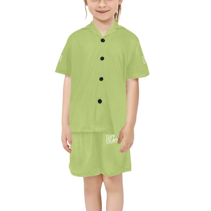 Sixty Eight 93 Little Girls' V-Neck Short Pajama Set