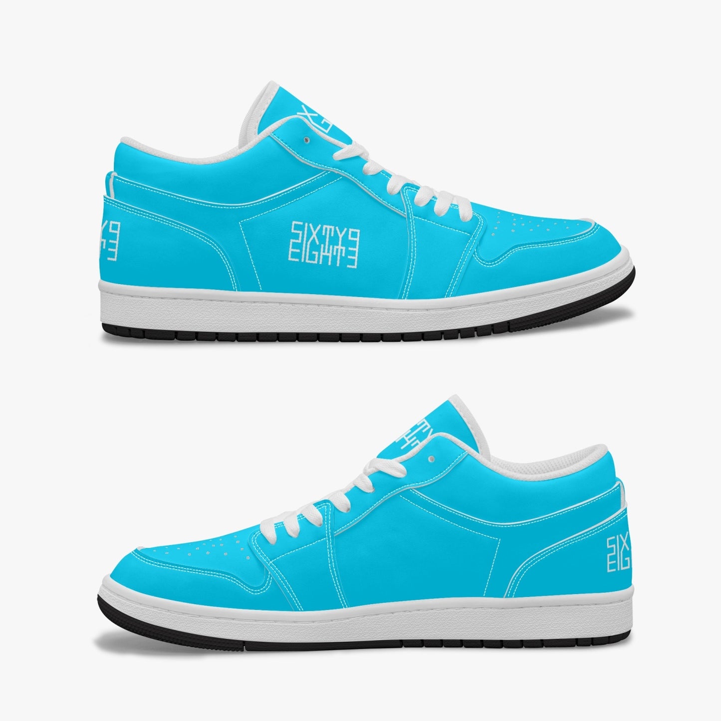 Sixty Eight 93 Logo White Aqua Blue SENTLT1 Shoes