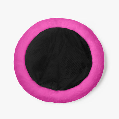 Sixty Eight 93 Logo White Fuchsia Round Large Size Pet Bed