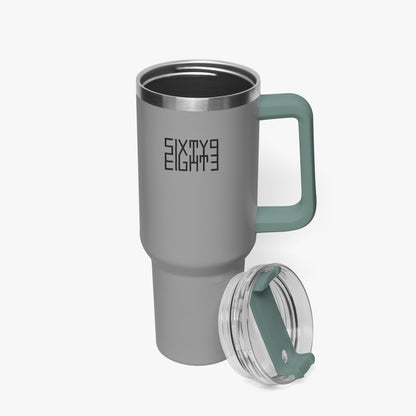 Sixty Eight 93 Logo Black Grey 40oz Hydrator Tumbler Cup