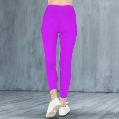 Grape High Waist Pockets Leggings