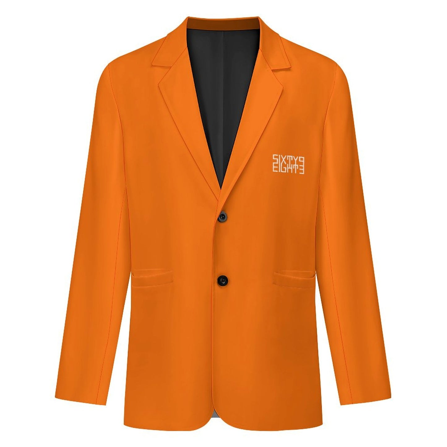 Sixty Eight 93 Men's Dark Orange Notched Blazer