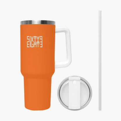 Sixty Eight 93 Logo White Netherland Orange 40oz Hydrator Tumbler Cup