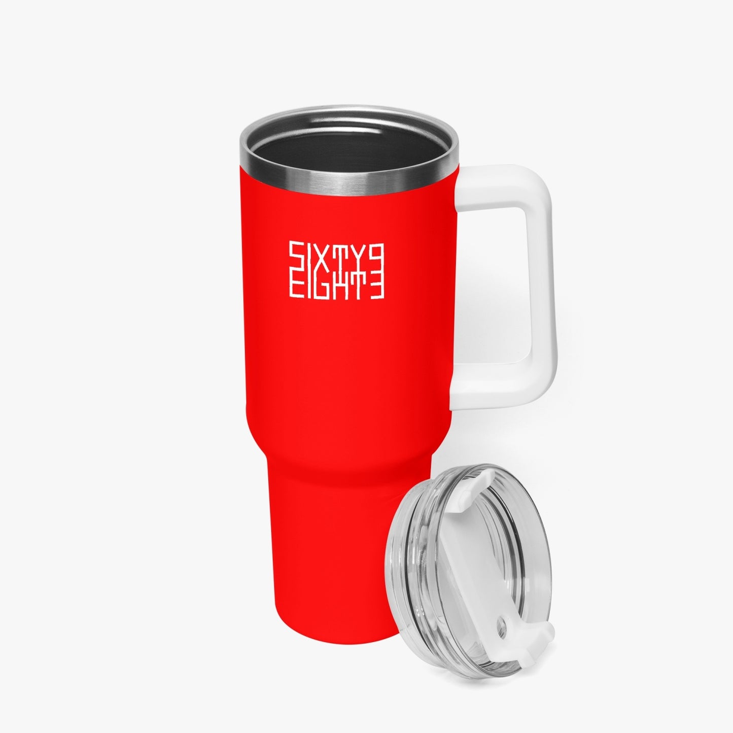 Sixty Eight 93 Logo White Red 40oz Hydrator Tumbler Cup