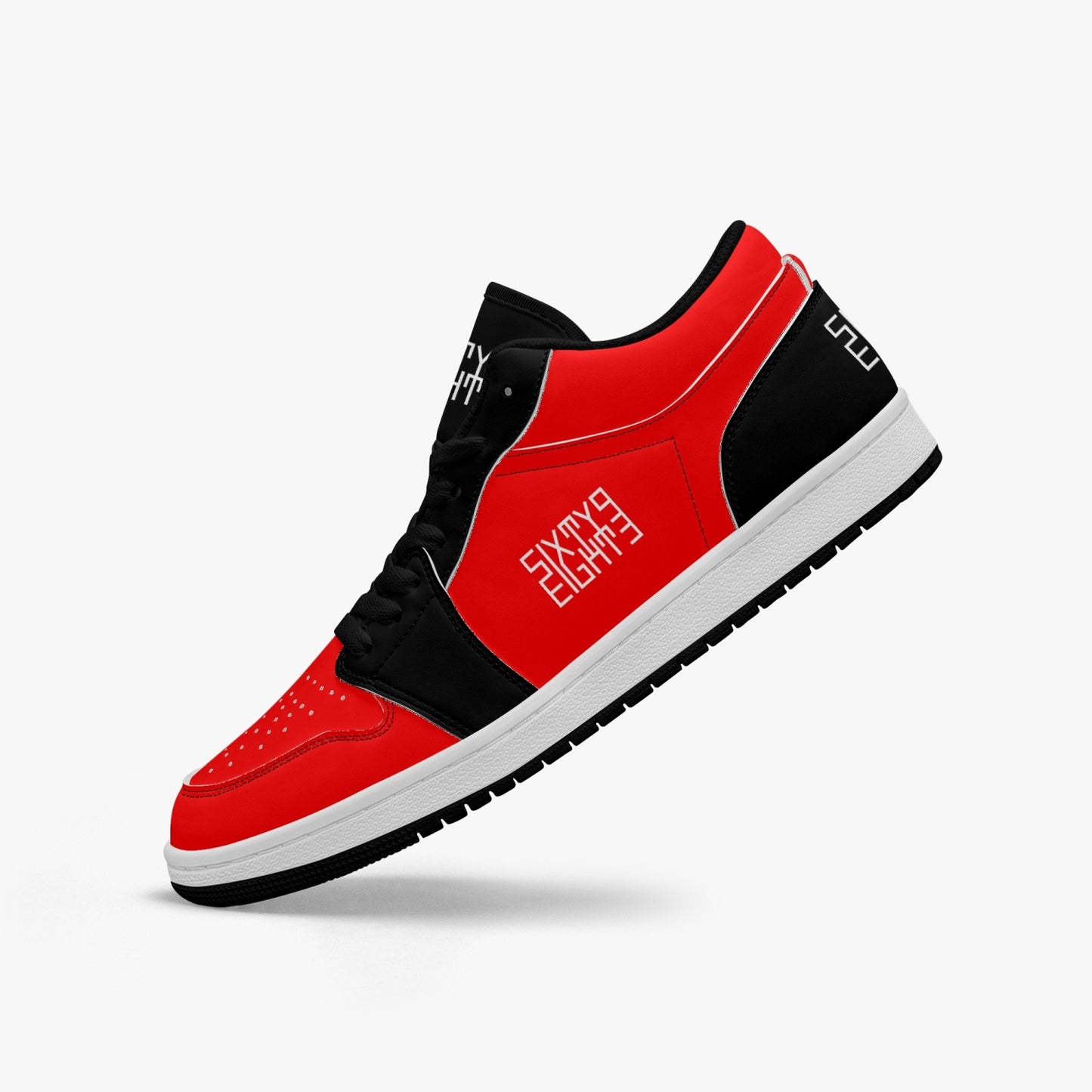 Sixty Eight 93 Logo White Black & Red SENTLT1 Shoes