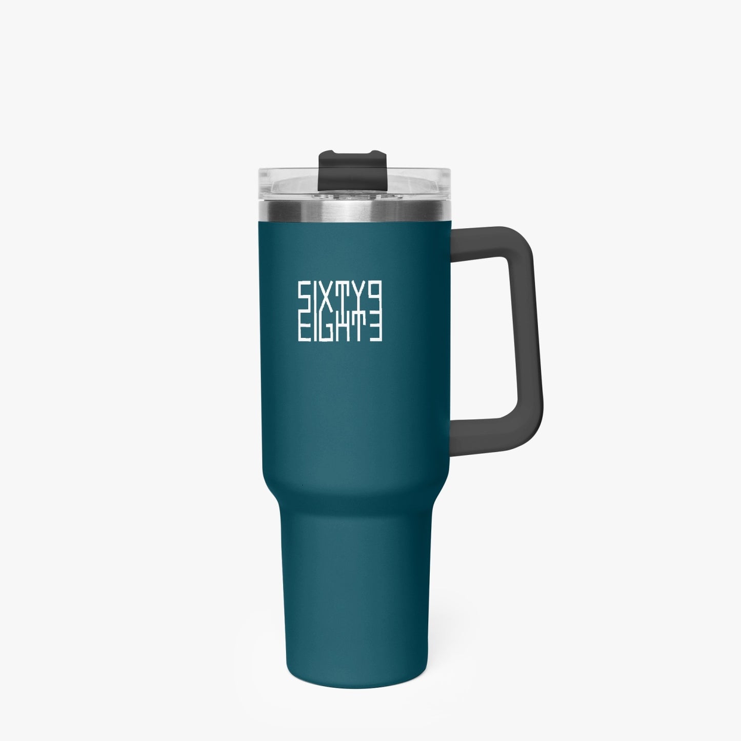 Sixty Eight 93 Logo White Dark Teal 40oz Hydrator Tumbler Cup