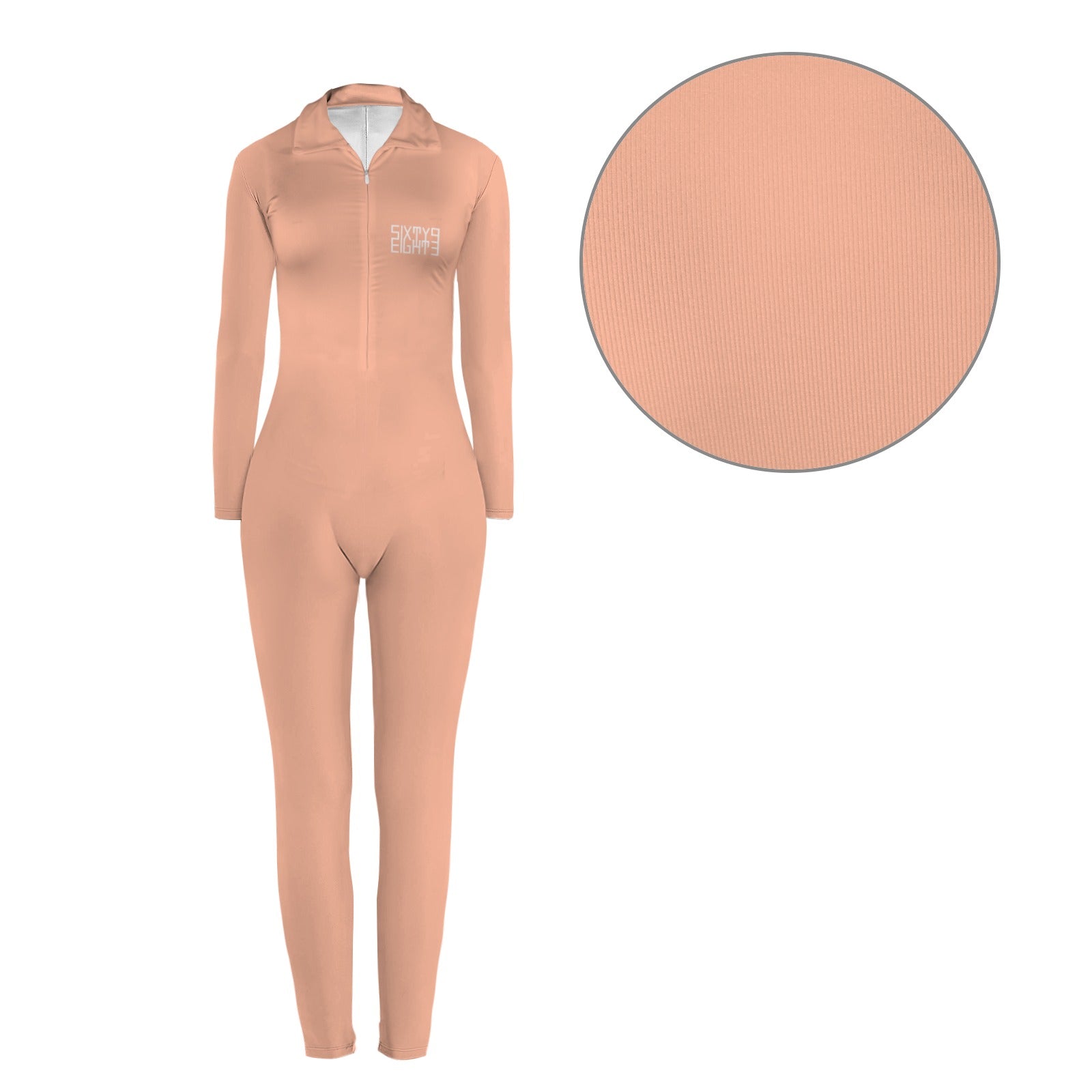 Sixty Eight 93 Peach Skinny Fit Jumpsuit