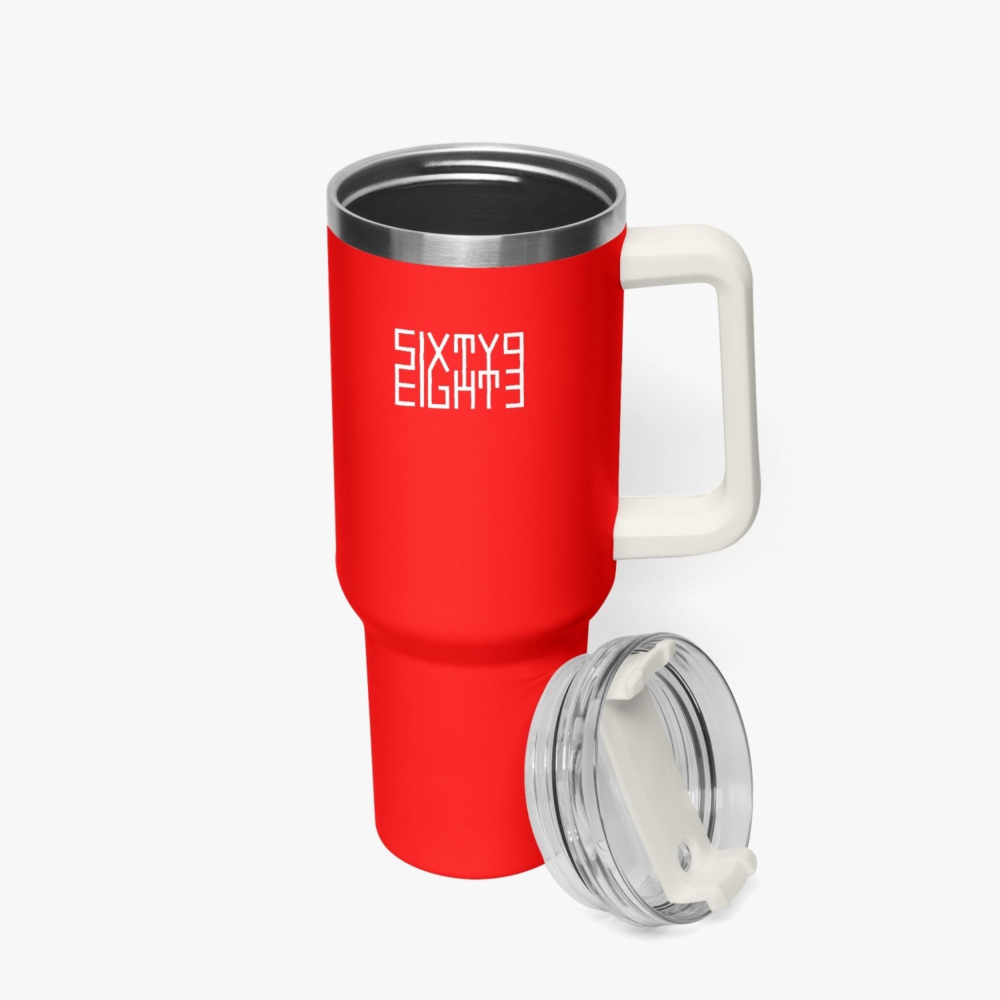 Sixty Eight 93 Logo White Red 40oz Hydrator Tumbler Cup