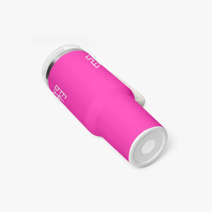 Sixty Eight 93 Logo White Fuchsia 40oz Hydrator Tumbler Cup