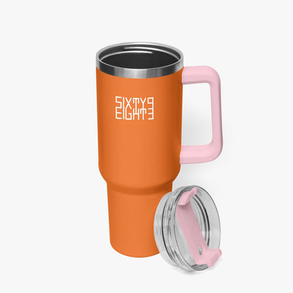 Sixty Eight 93 Logo White Netherland Orange 40oz Hydrator Tumbler Cup