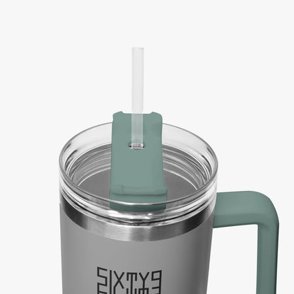 Sixty Eight 93 Logo Black Grey 40oz Hydrator Tumbler Cup