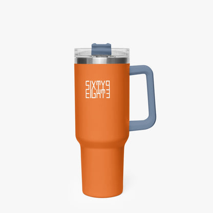 Sixty Eight 93 Logo White Netherland Orange 40oz Hydrator Tumbler Cup