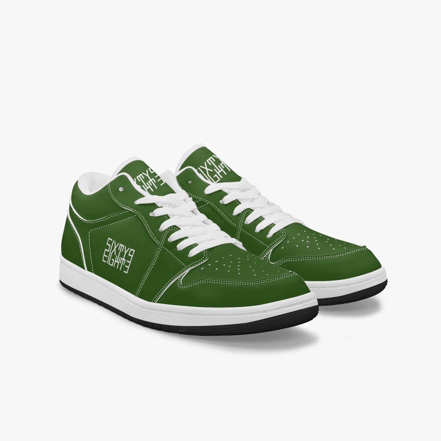 Sixty Eight 93 Logo White Forest Green SENTLT1 Shoes