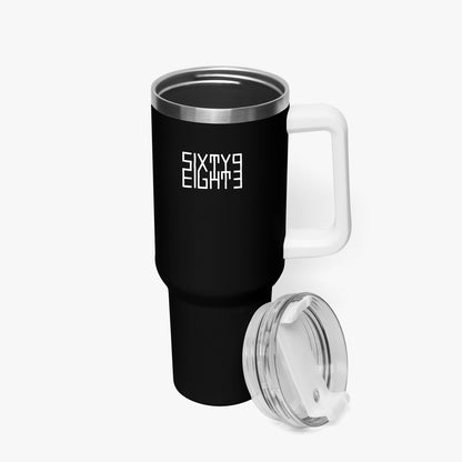 Sixty Eight 93 Logo White Black 40oz Hydrator Tumbler Cup