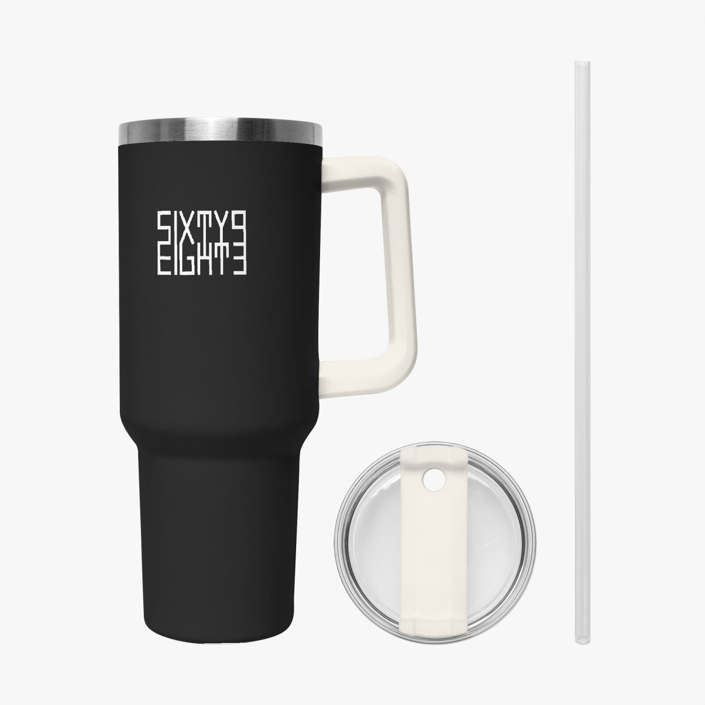 Sixty Eight 93 Logo White Black 40oz Hydrator Tumbler Cup