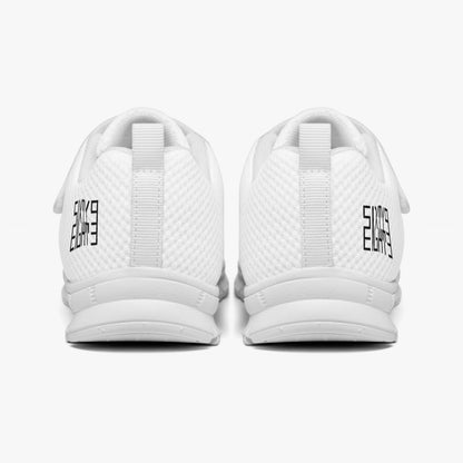 Sixty Eight 93 Logo Black White Kids Lightweight Velcro Shoe