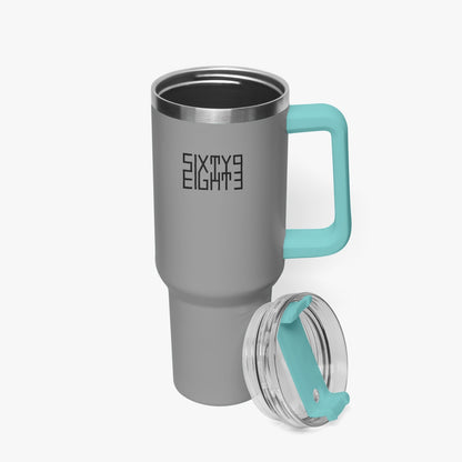 Sixty Eight 93 Logo Black Grey 40oz Hydrator Tumbler Cup