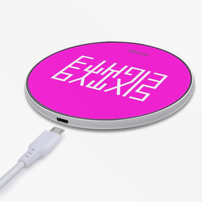 Sixty Eight 93 Logo White Pink 10W Wireless Charger