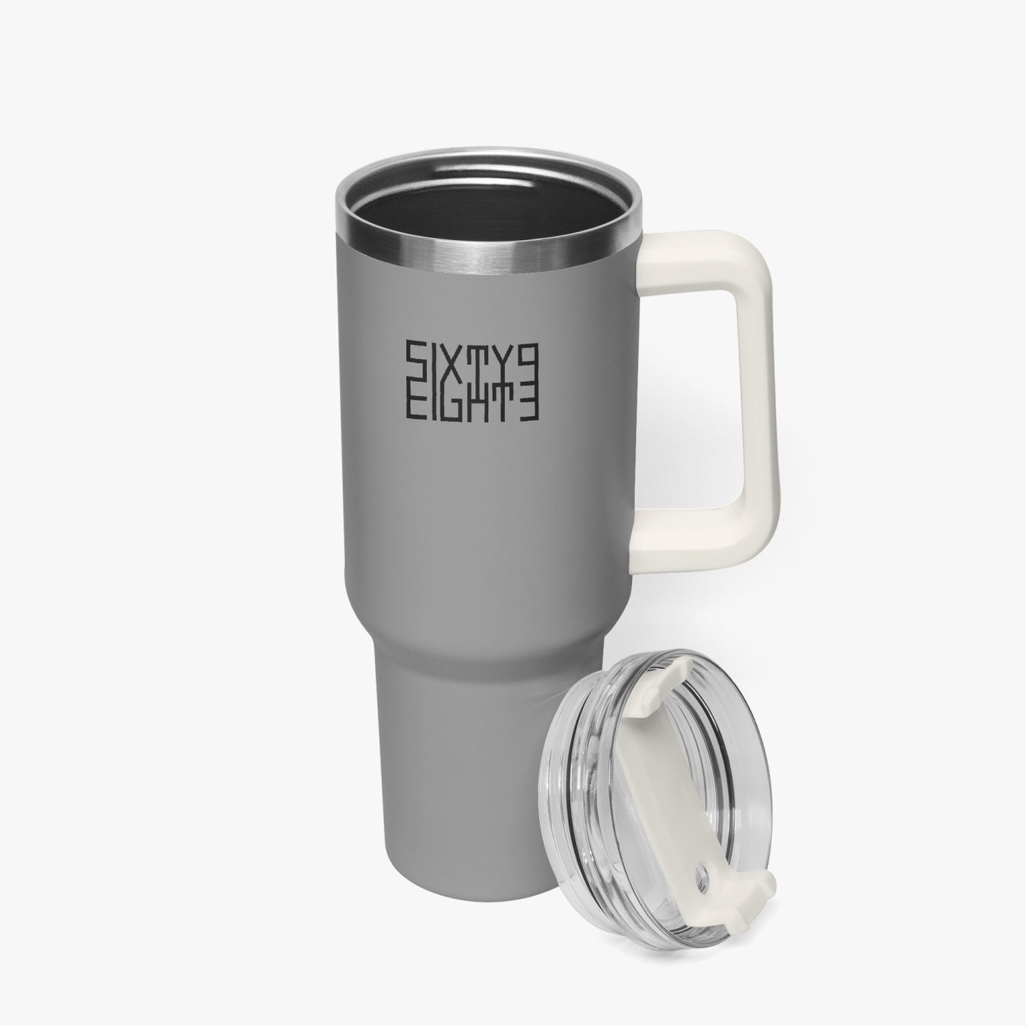 Sixty Eight 93 Logo Black Grey 40oz Hydrator Tumbler Cup