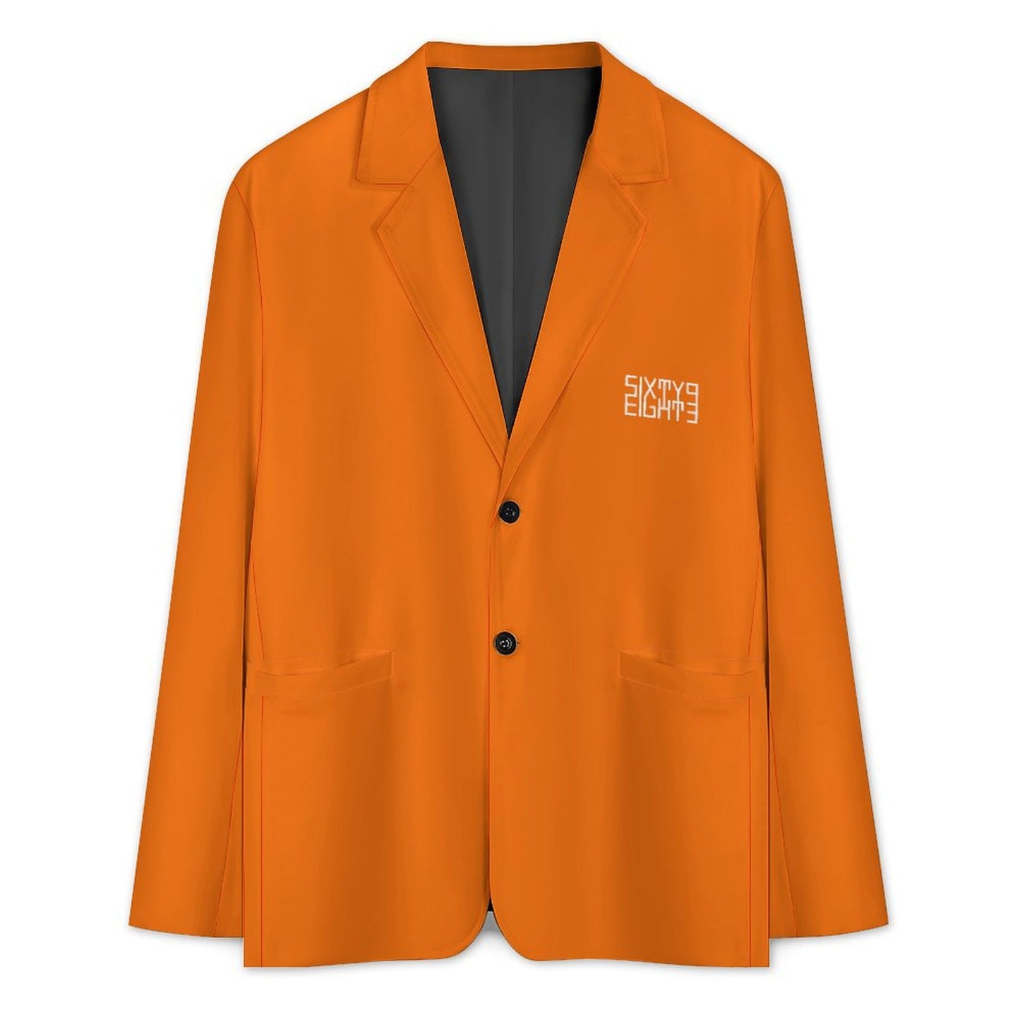 Sixty Eight 93 Men's Dark Orange Notched Blazer