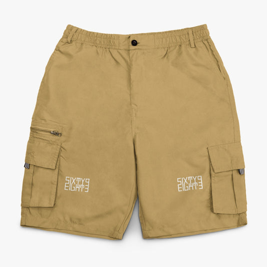 Sixty Eight 93 Logo White Men's Cargo Shorts