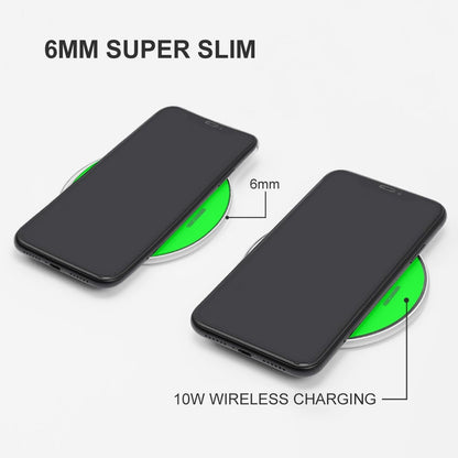Sixty Eight 93 Logo White Lime Green 10W Wireless Charger