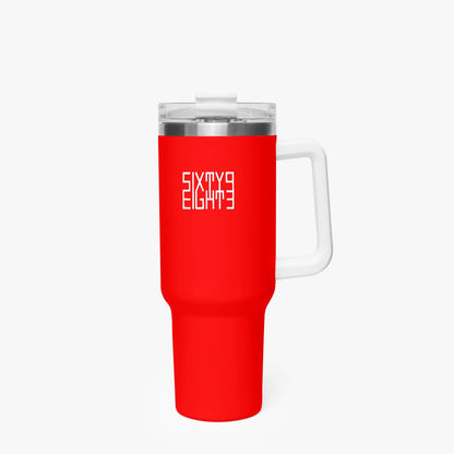 Sixty Eight 93 Logo White Red 40oz Hydrator Tumbler Cup