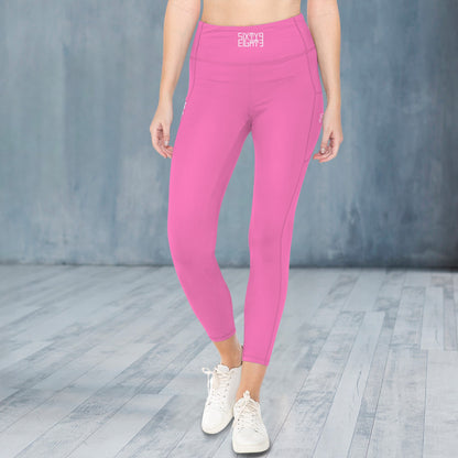 Hot Pink High Waist Pockets Leggings